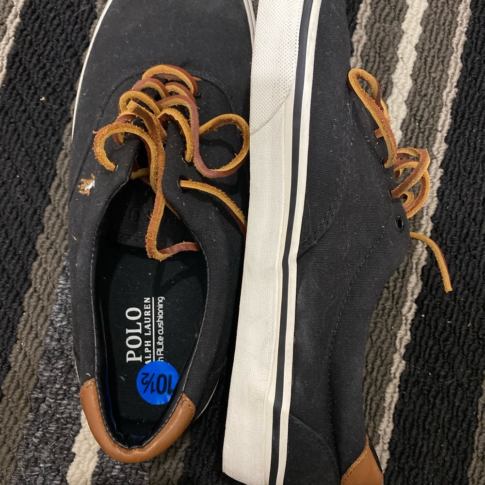 Polo by Ralph Lauren Black and Brown Sneakers Casual Comfort